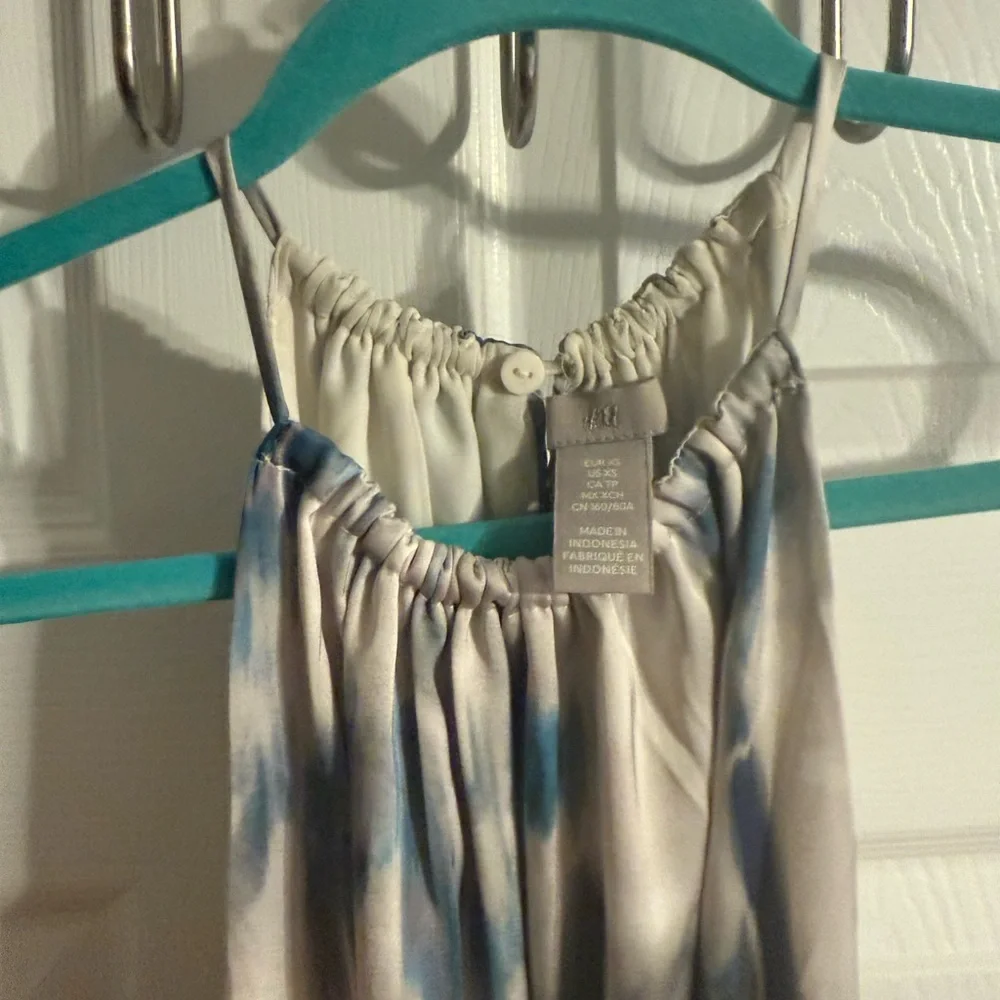H&M Blue and Gray halter dress